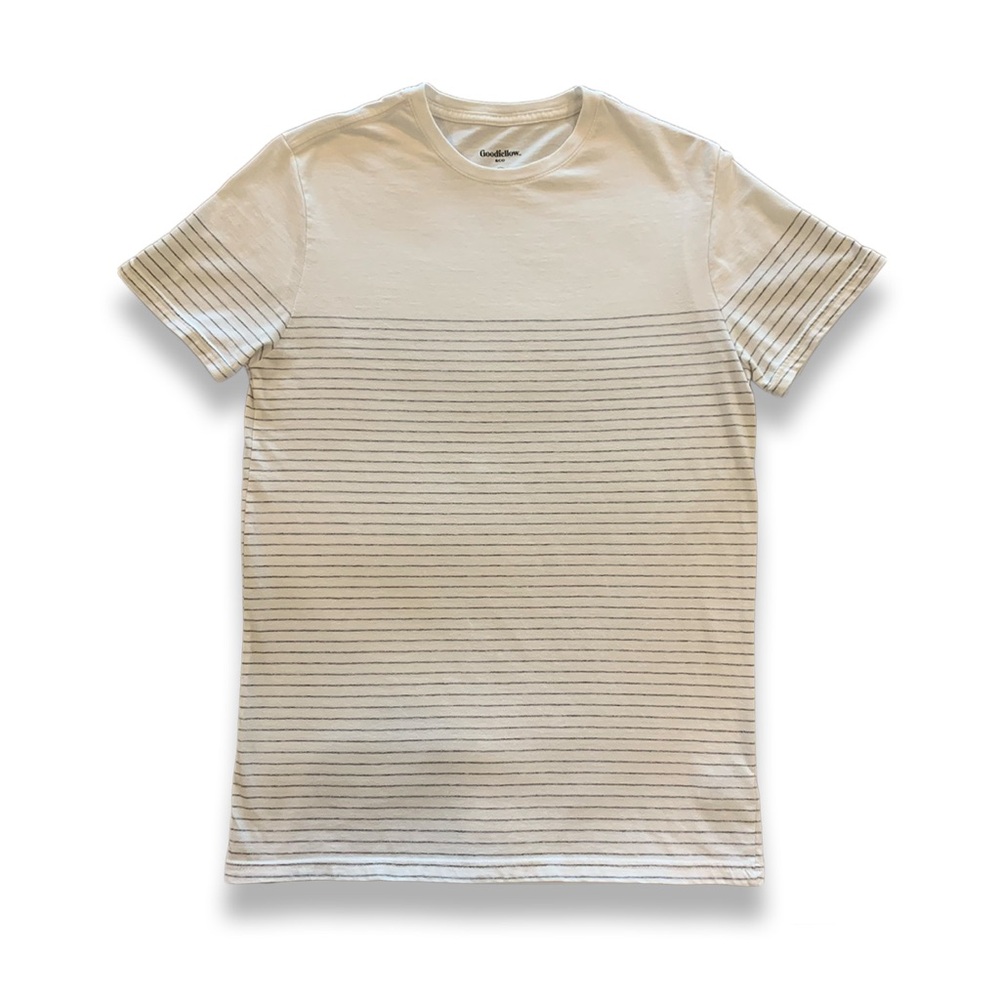 Goodfellow & Co White Short Sleeve Striped T Shirt Men’s S